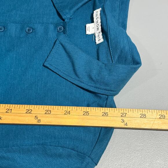 And Now This Mens Polo Size Small Blue Short Sleeve Lightweight Collared New - Picture 9 of 10